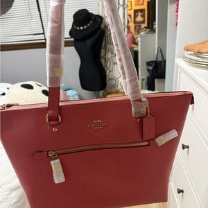 Coach Rose Leather Tote Bag